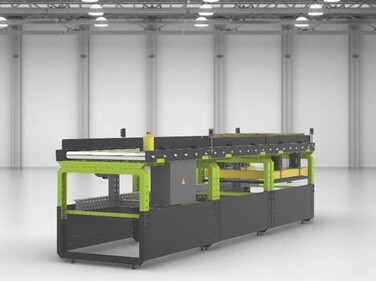 Zařízení pro manipulaci s dřevěnými paletami podle týmu Andrey Kubečkové.