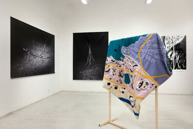 Cheila Barreto - Dva domovy (textilní koláž, video)