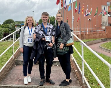 Delegace ZČU (z leva: Jana Ovsjanniková, Matěj Líbal, Lenka Pekárková)