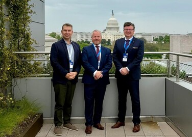 Zleva: Jan Chmelík, attaché pro vědu výzkum a inovace ve Washingtonu DC; Petr Kavalíř, ředitel NTC ZČU a Miroslav Lávička, rektor ZČU